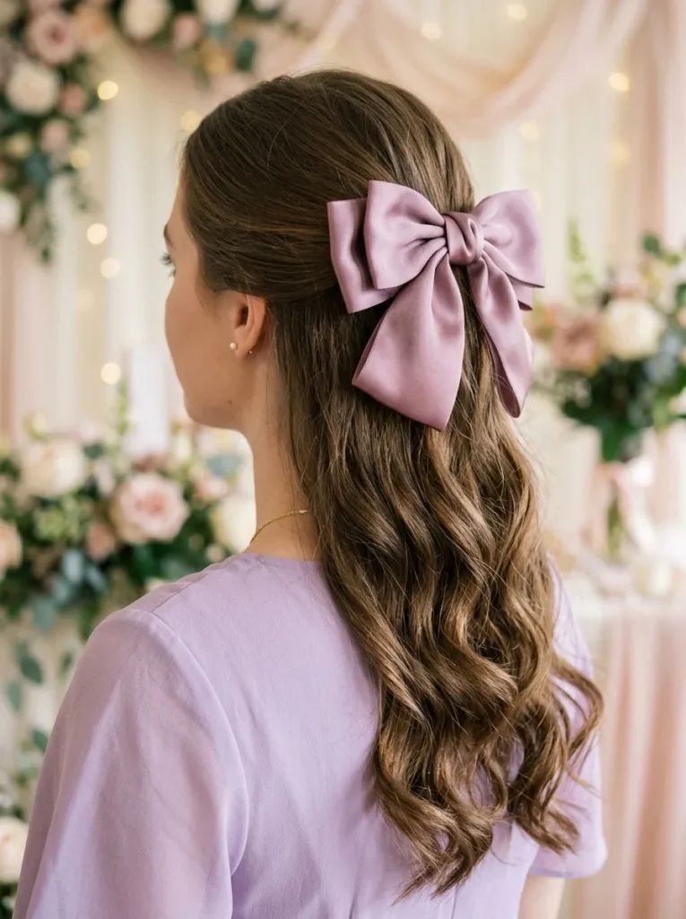 Ribbon Tied Half Up