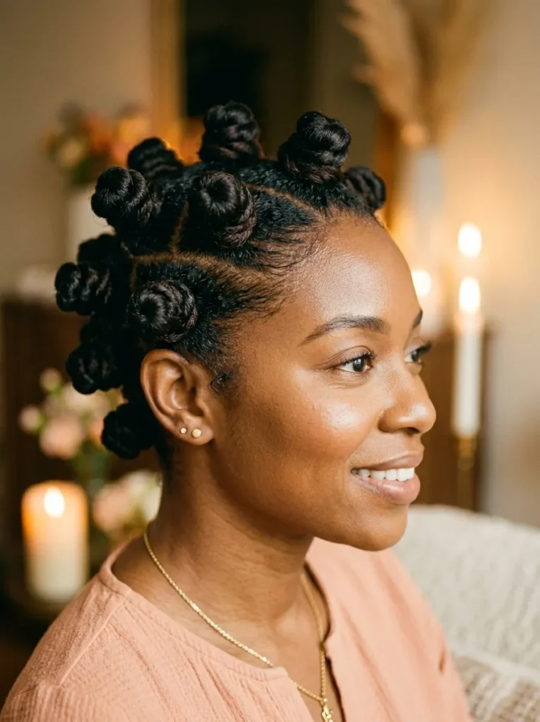 Romantic Bantu Knots