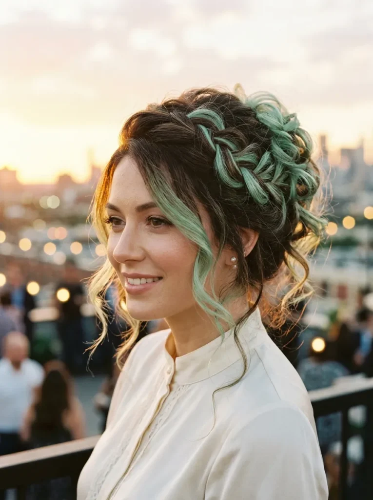 Romantic Mint Updo