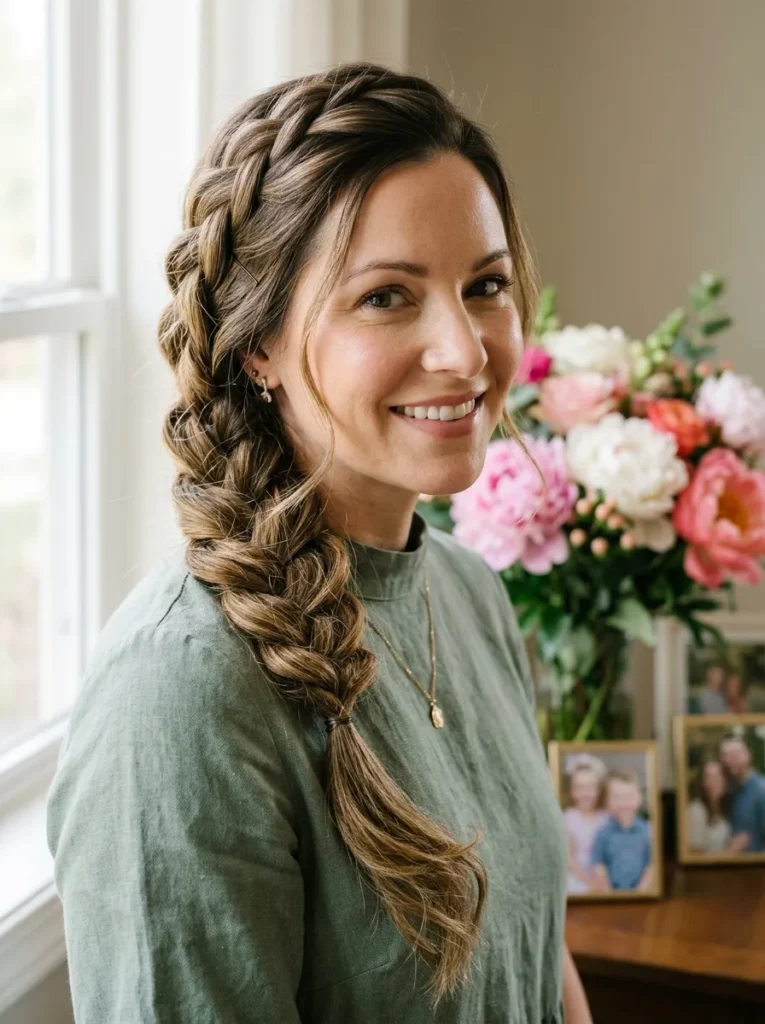 Romantic Side Swept Braid