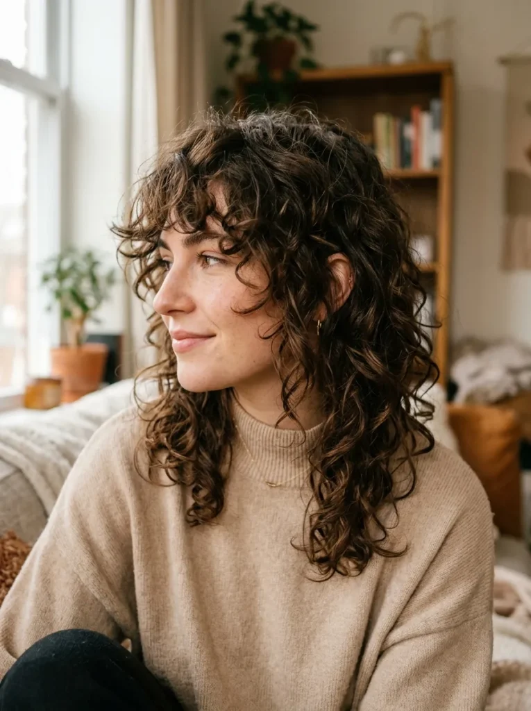 Shaggy Face Framing Curls