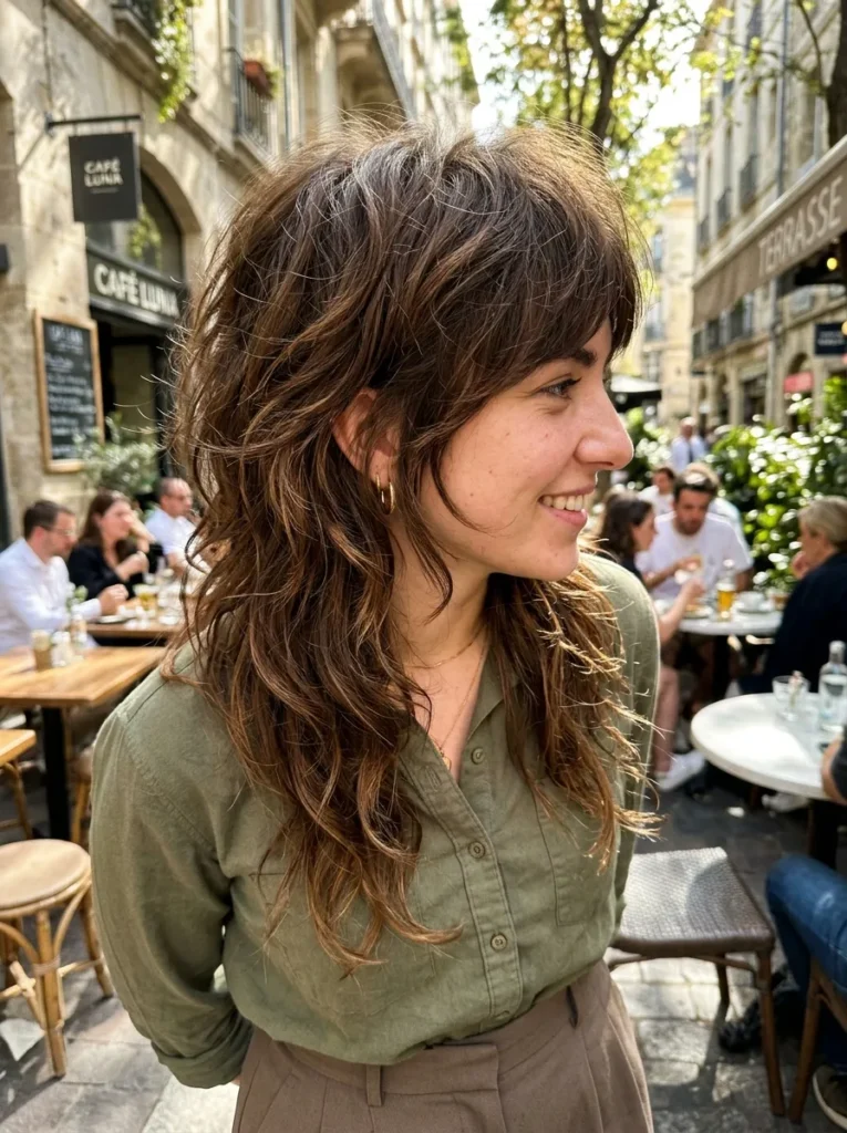 Shaggy Textured Brown Layers