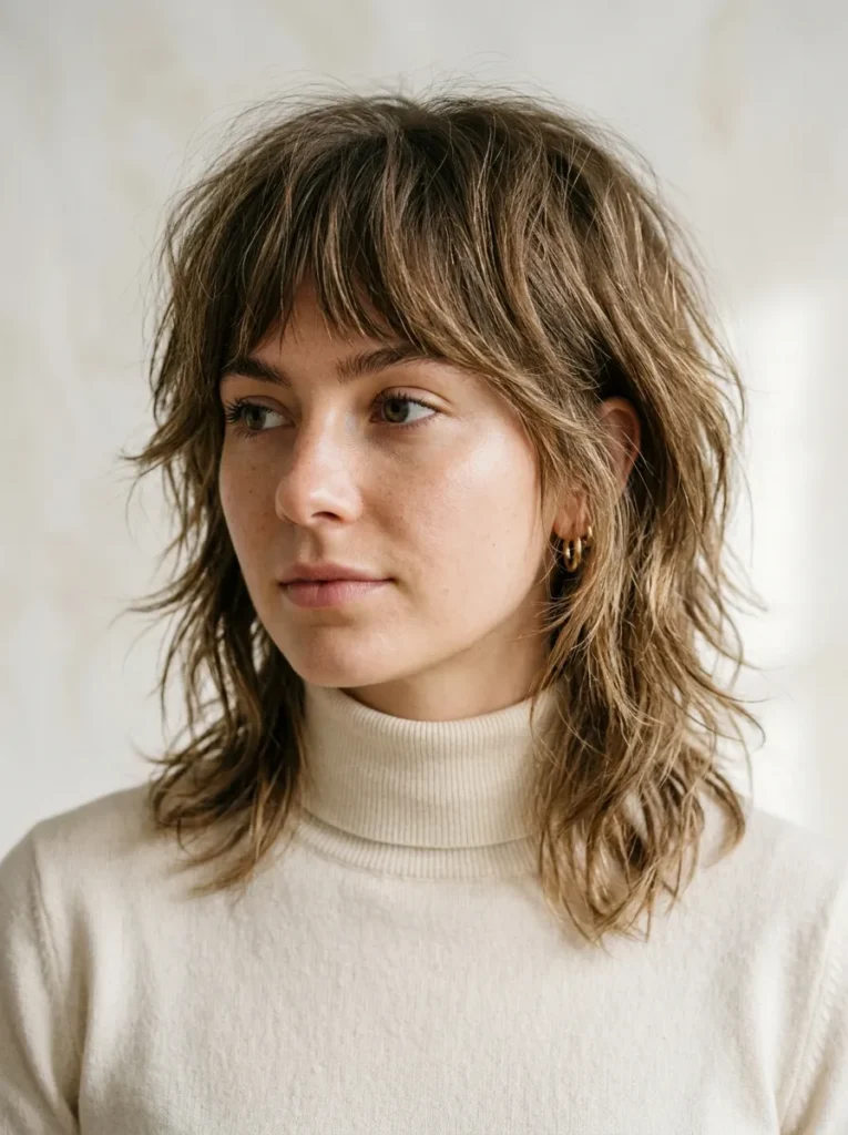 Shaggy Wolf Cut Bangs