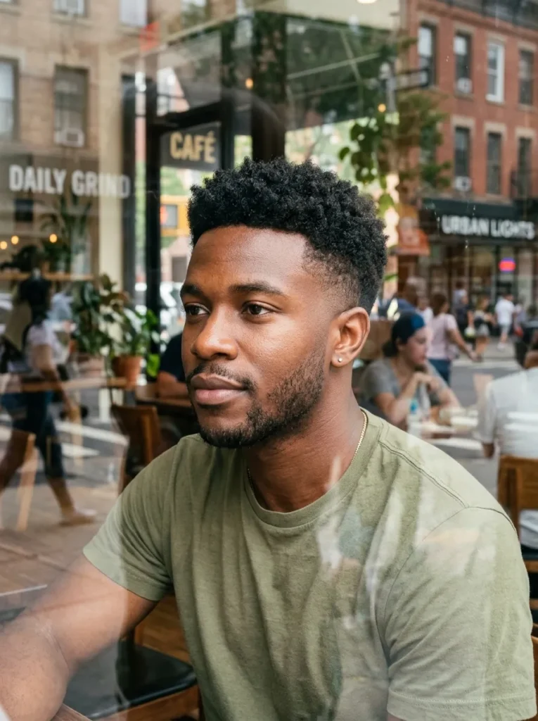 Short Afro Fade Cut