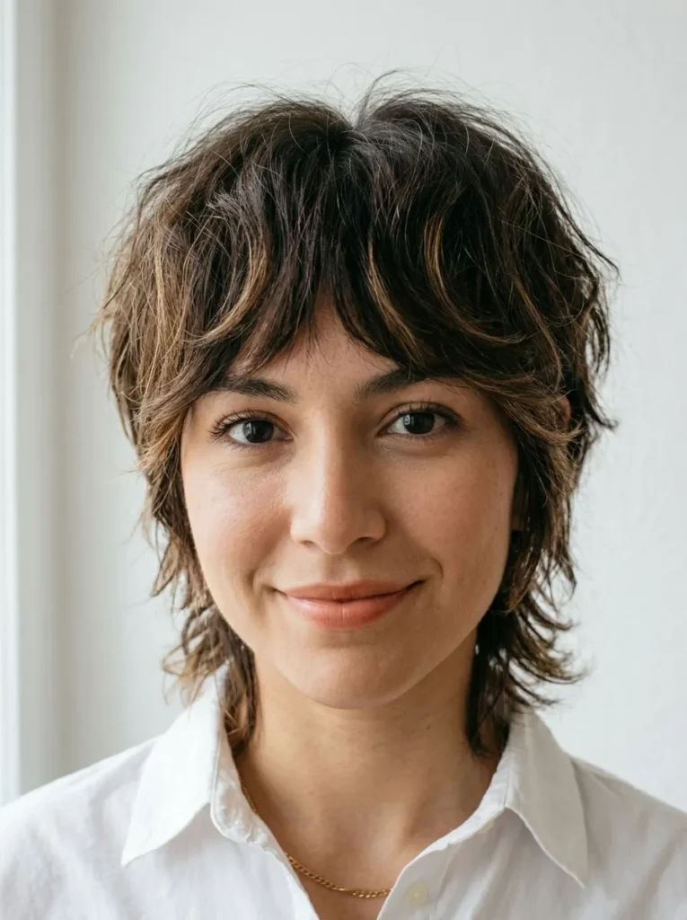 Short Textured Wolf Cut