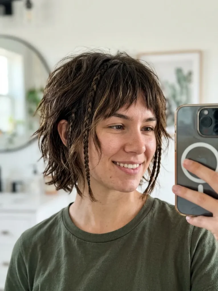 Short Wolf Cut Braids