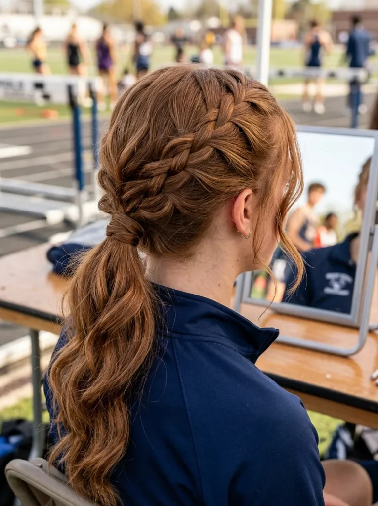 Side Swept French Braid