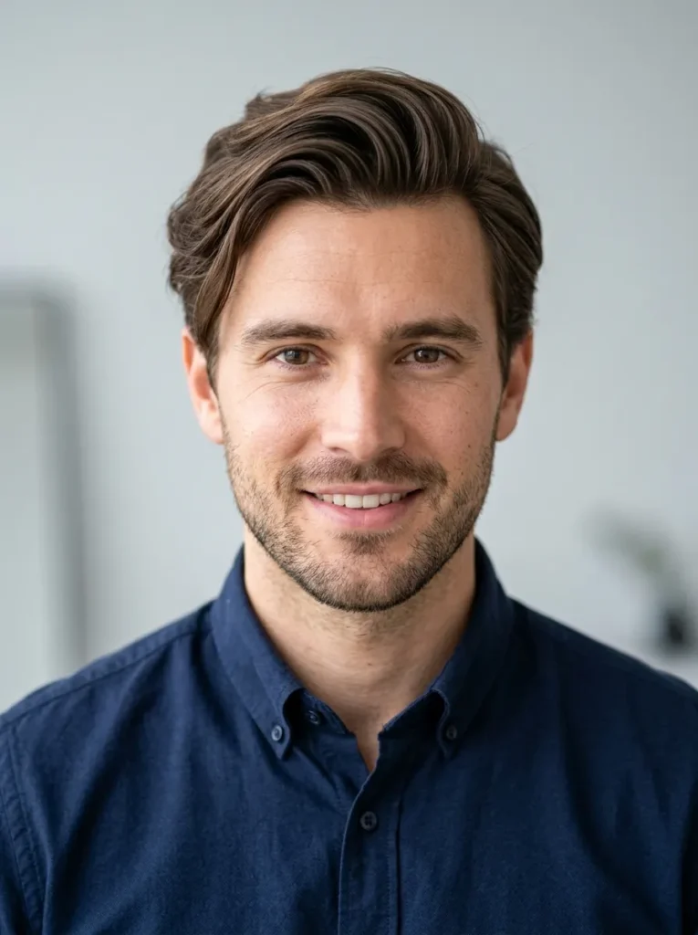 Side Swept Medium Hair