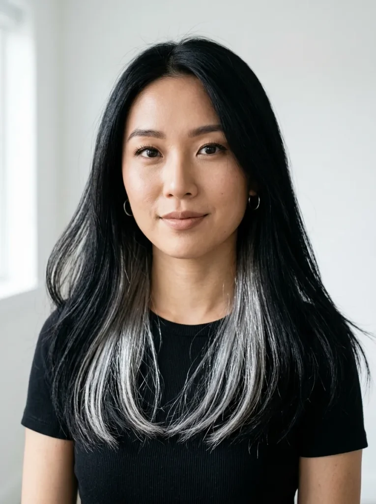 Silver Peekaboo Strands