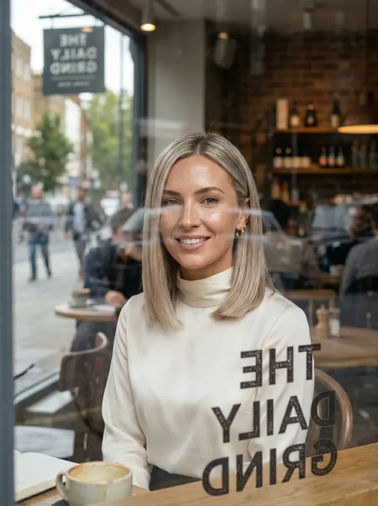 Sleek Blonde Lob