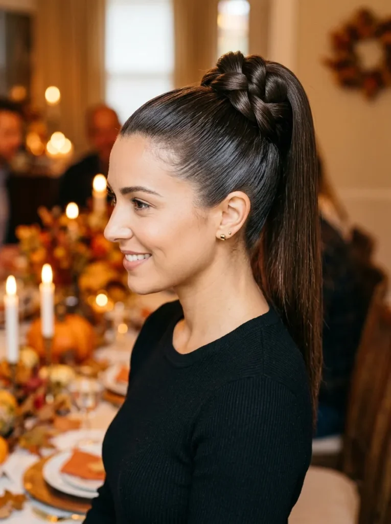 Sleek Knotted Ponytail