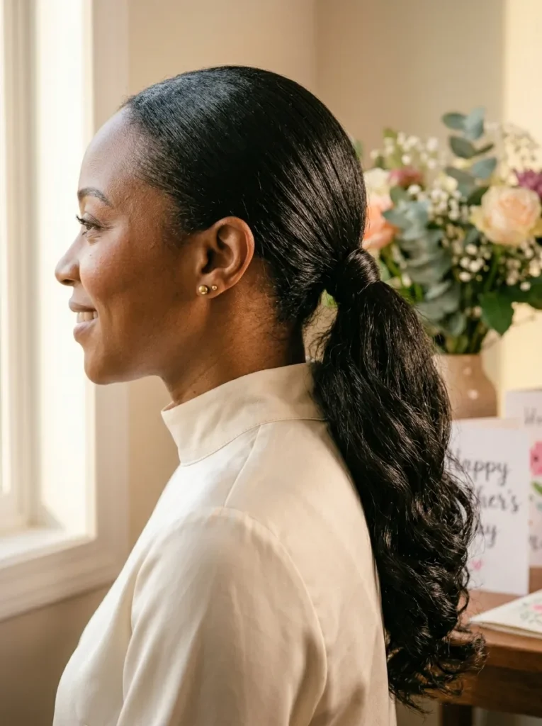 Sleek Low Ponytail