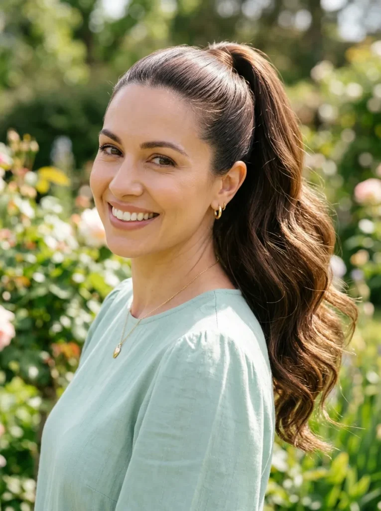 Sleek Ponytail Waves