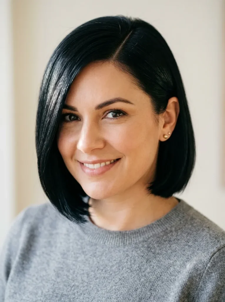 Sleek Side Part Bob
