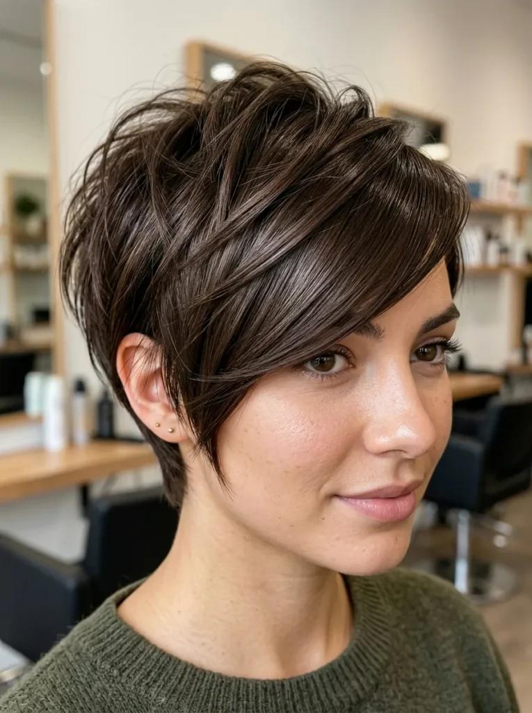 Sleek Side Swept Wolf