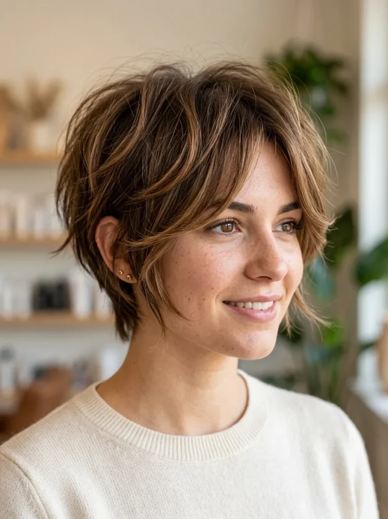 Soft Face-Framing Pixie Wolf Cut