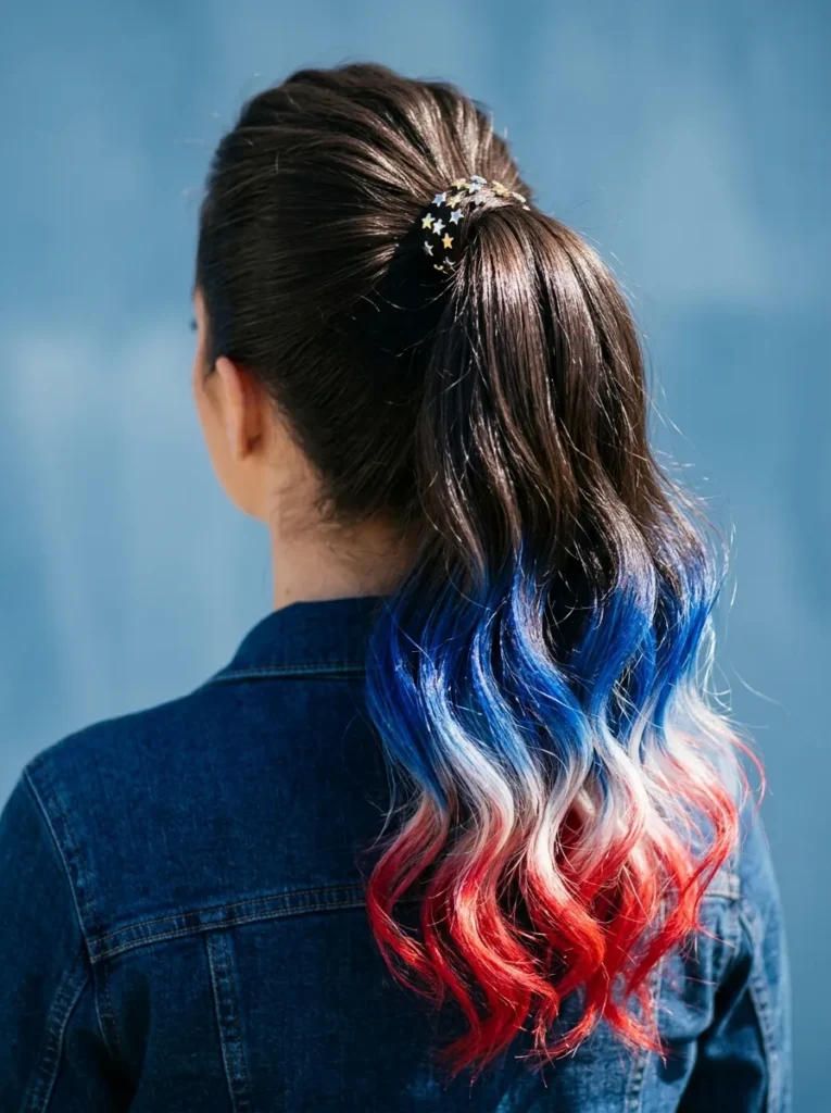 Sunset Flag Ponytail