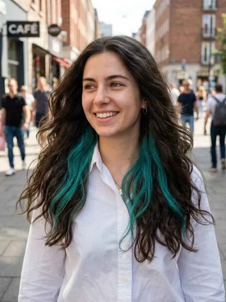 Teal Peekaboo Highlights