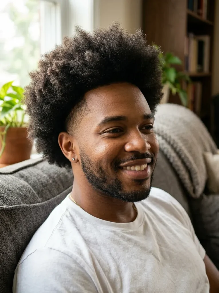 Temple Fade Natural Afro