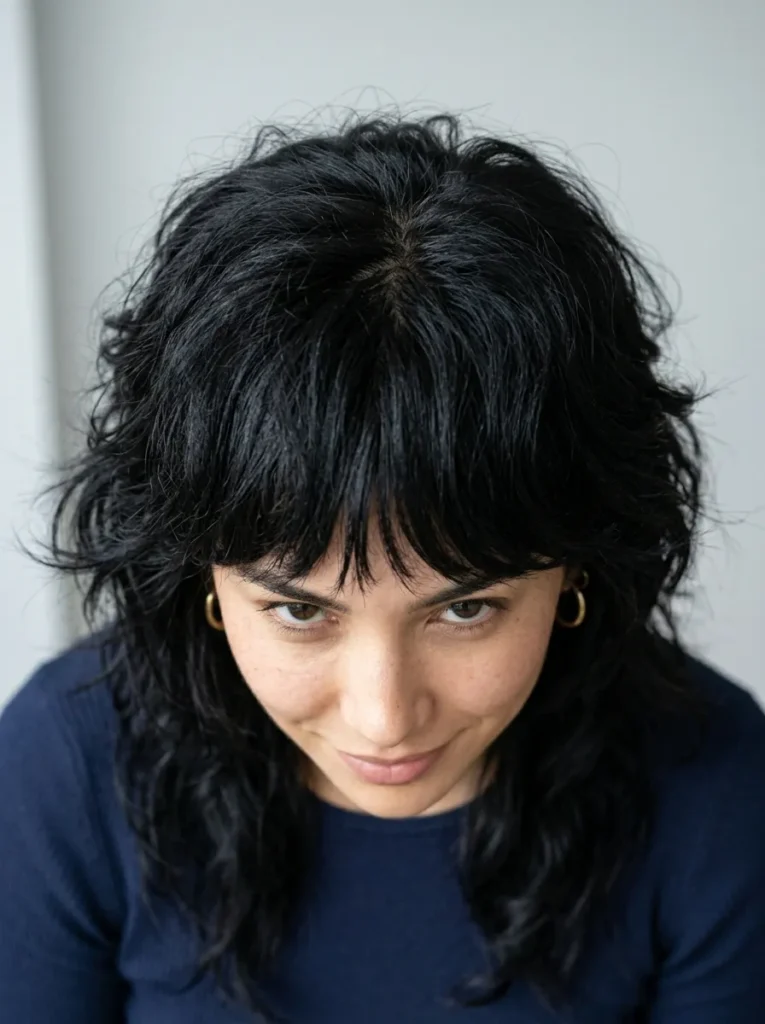 Textured Black Wolf Cut