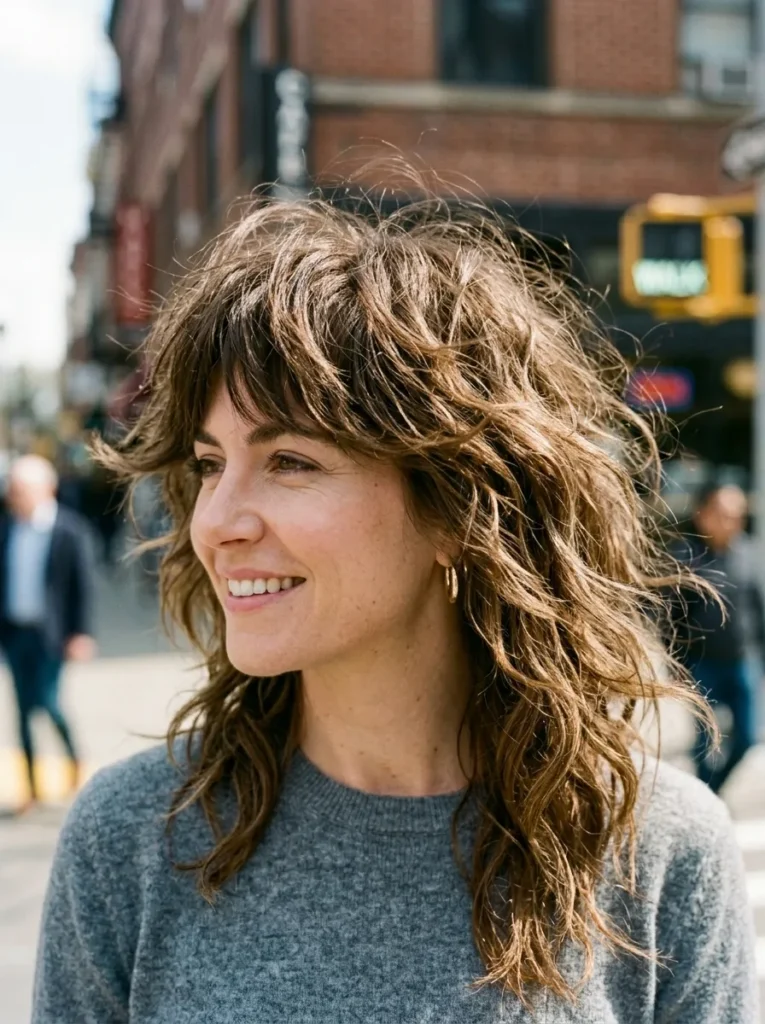 Textured Brown Wolf Shag