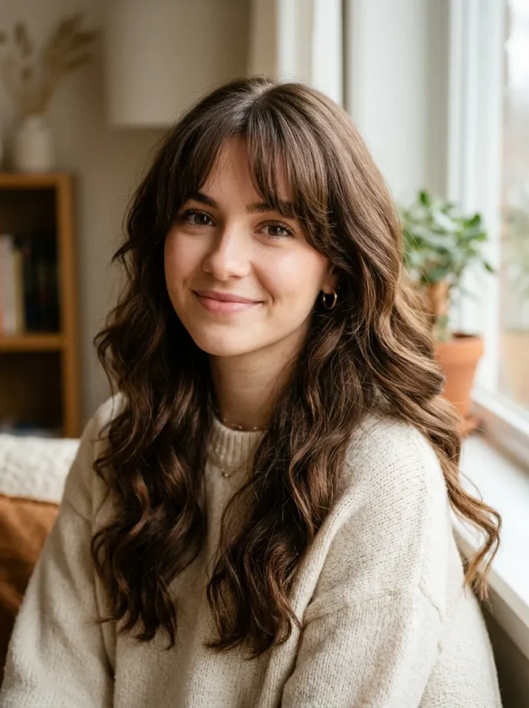 Textured Curtain Bangs