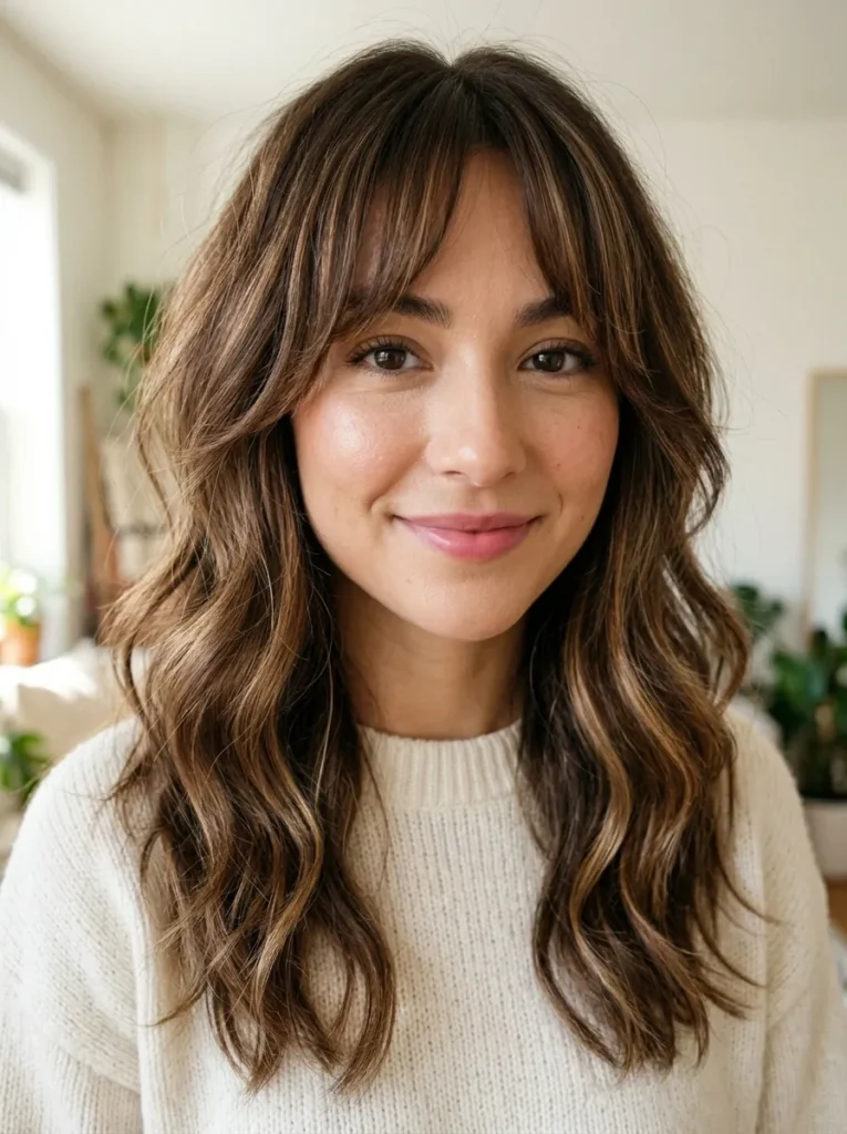 Textured Curtain Bangs