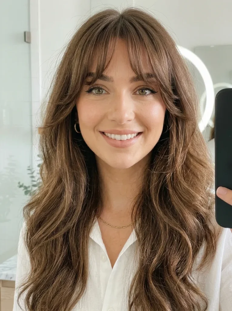 Textured Curtain Bangs