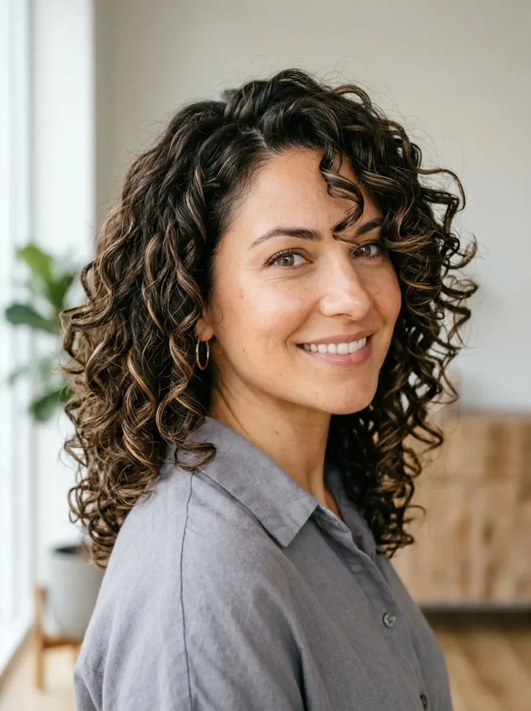 Textured Face Framing Curls