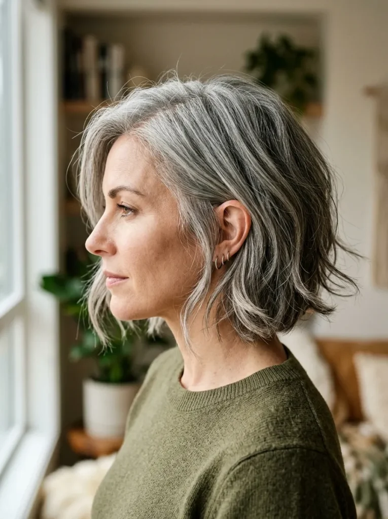 Textured Grey Bob