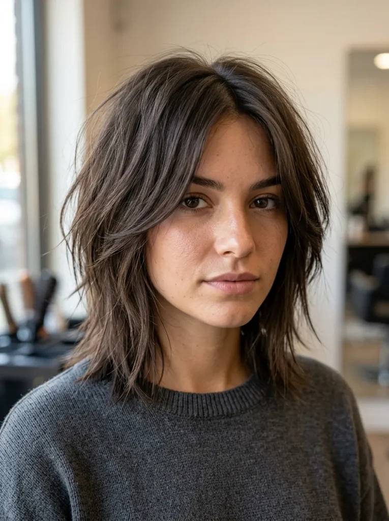 Textured Messy Wolf Cut