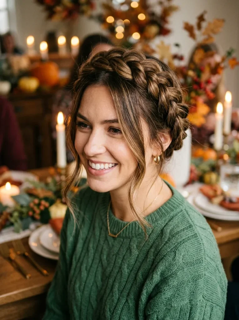Thanksgiving Halo Braid