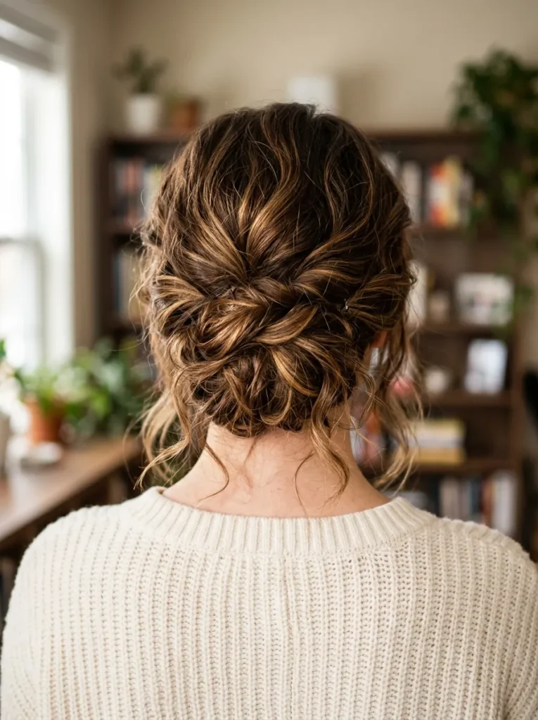 Tousled Brown Sugar Updo