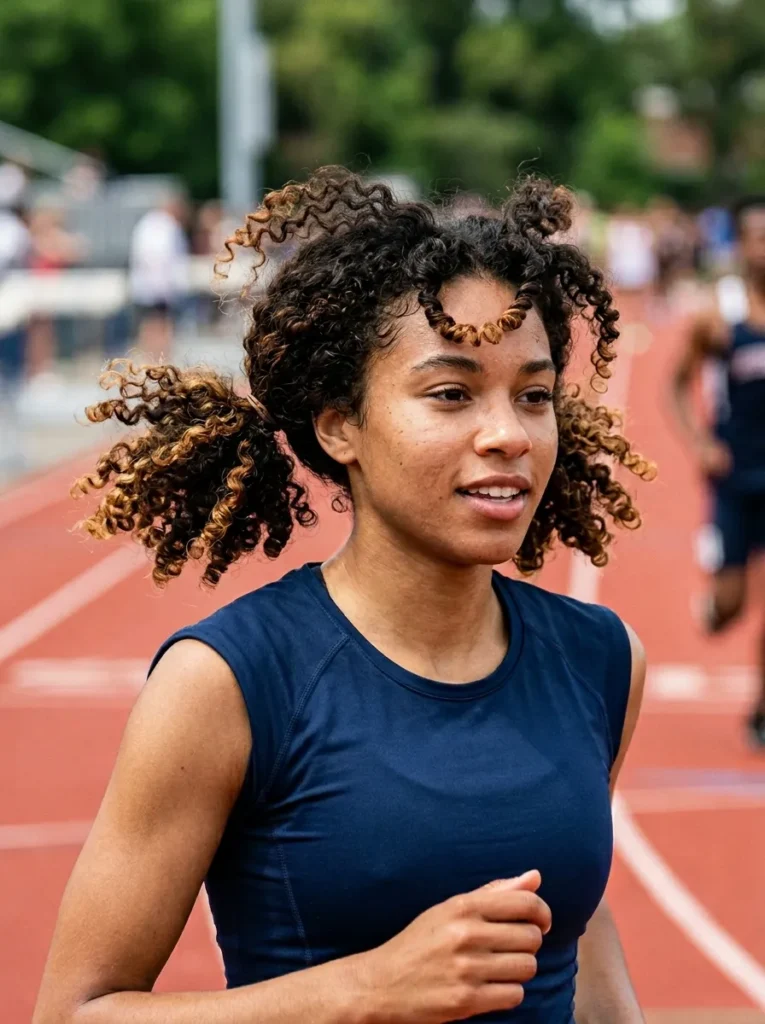 Track Curly Pigtails