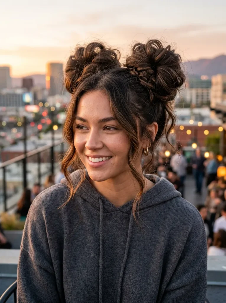 Track Hair Space Buns