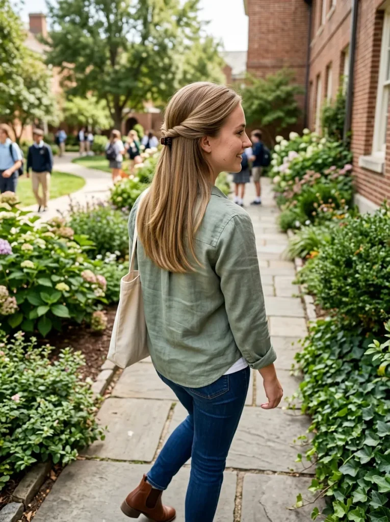 Twisted Half Ponytail