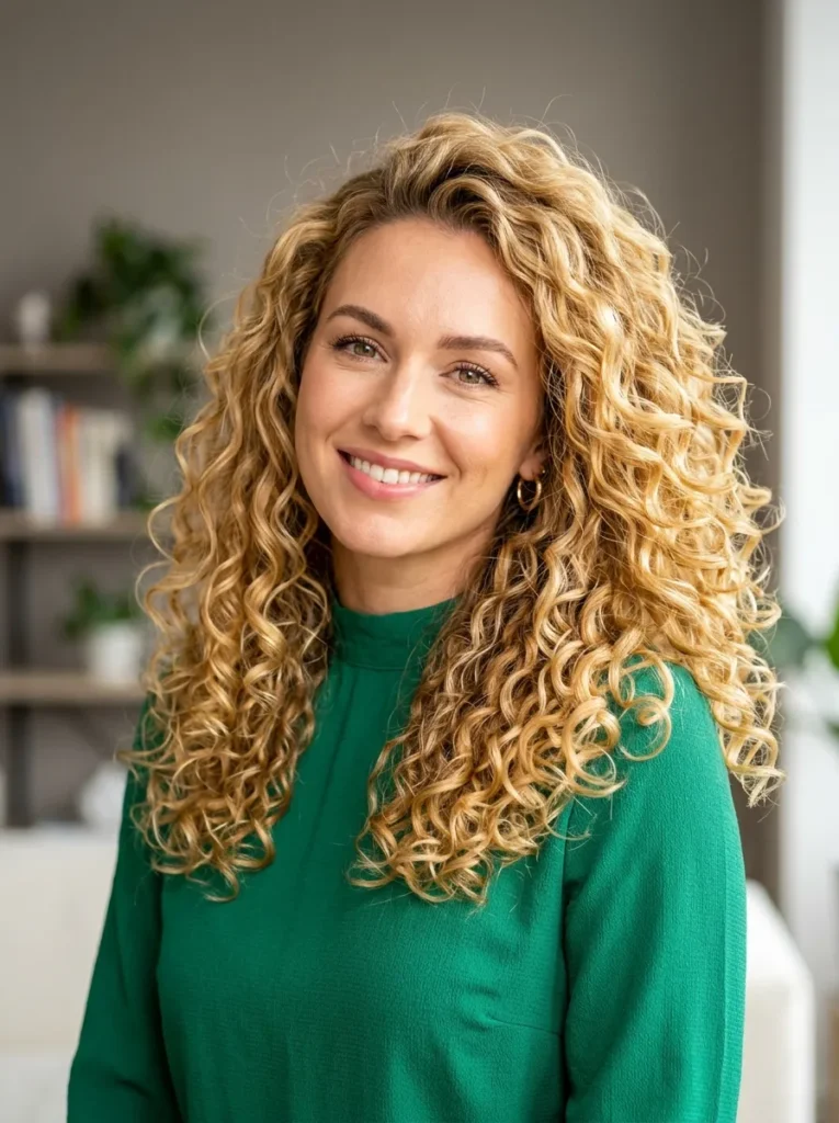 Voluminous Blonde Curls