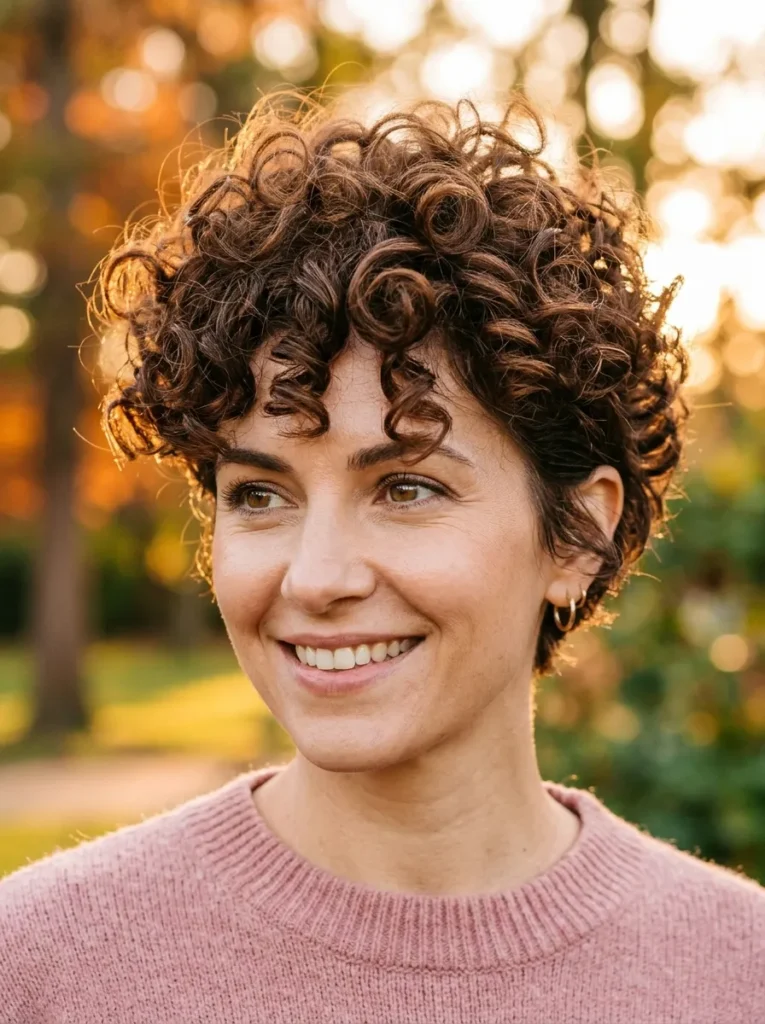 Voluminous Curly Pixie