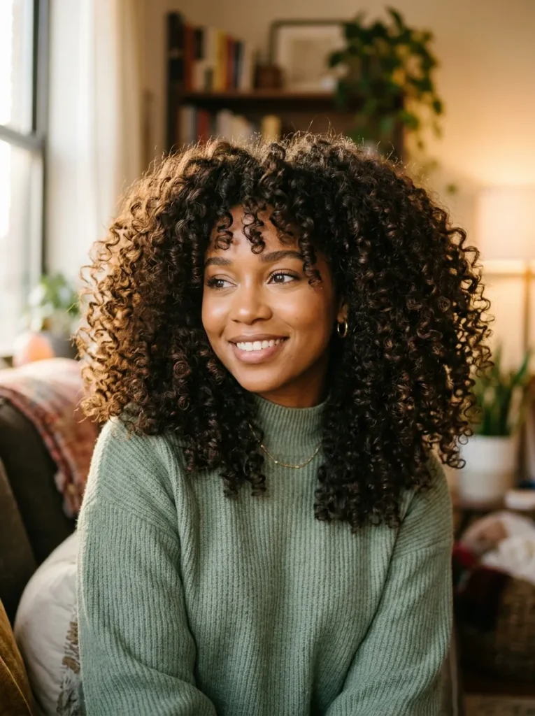 Voluminous Face Framing Curls