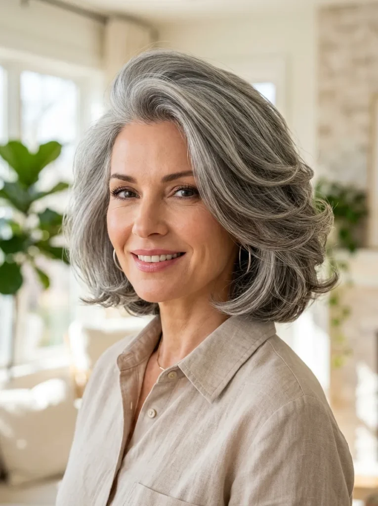Voluminous Grey Bob