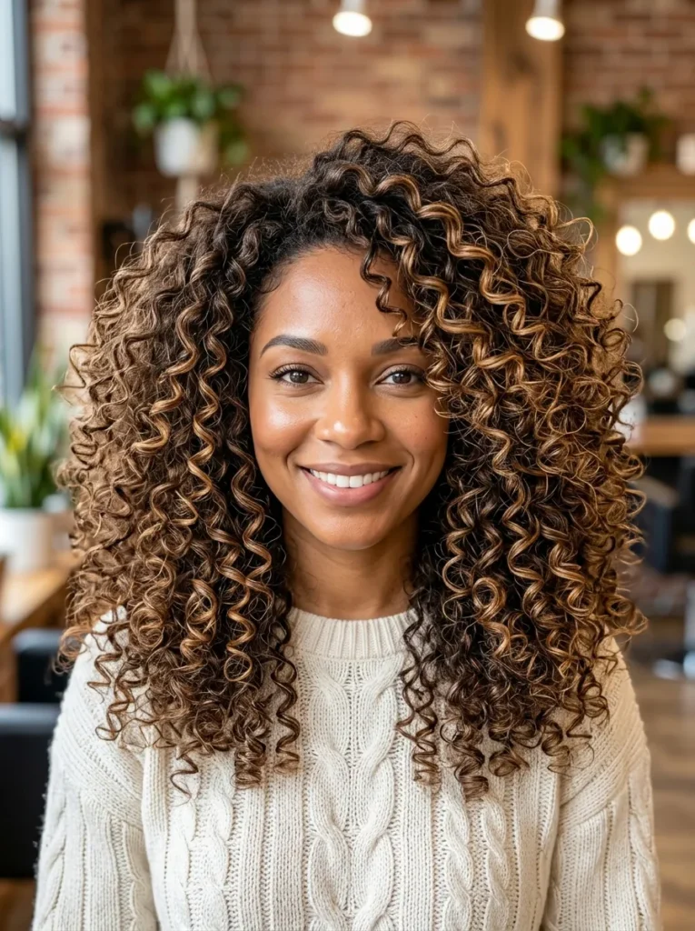 Voluminous Mocha Curls