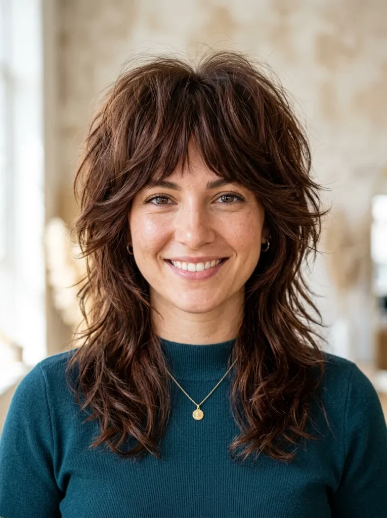 Voluminous Mullet Wolf Cut