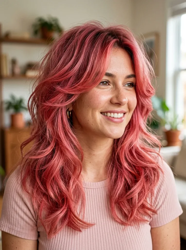 Voluminous Pink Layers
