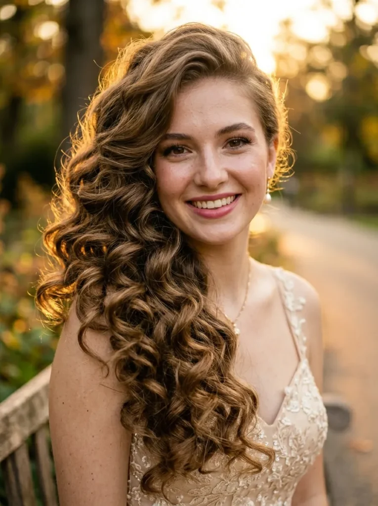 Voluminous Side Curls