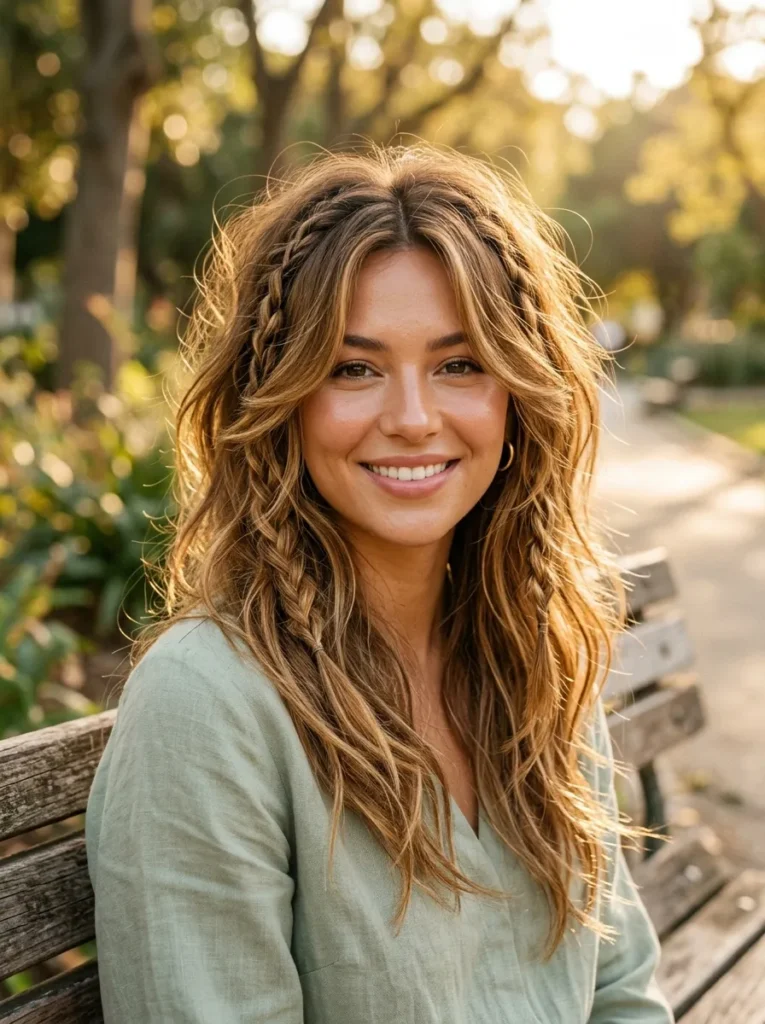 Voluminous Wolf Cut Braids