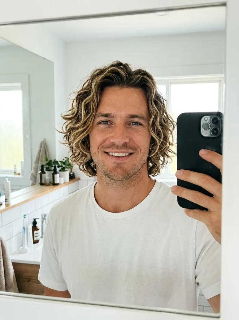 Wavy Hair with Highlights
