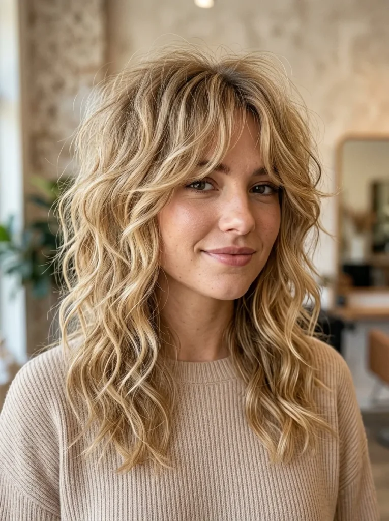 Wavy Layered Wolf Cut