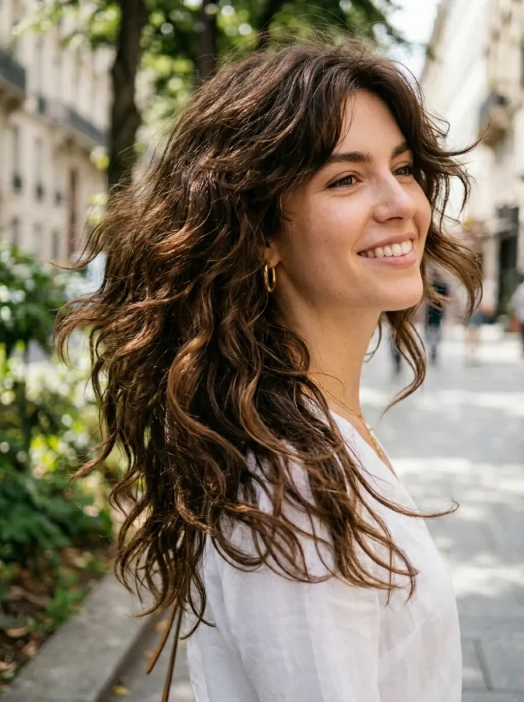 Wavy Rich Brown Wolf