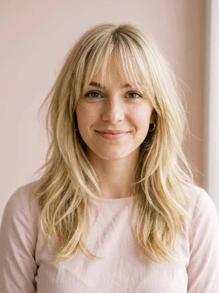 Wispy Blonde Fringe