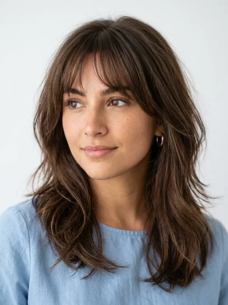 Wispy Mocha Bangs